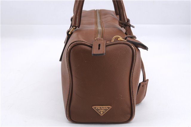 Authentic PRADA Leather Nappa Shoulder Hand Bag Brown 0368E