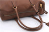 Authentic PRADA Leather Nappa Shoulder Hand Bag Brown 0368E