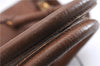 Authentic PRADA Leather Nappa Shoulder Hand Bag Brown 0368E