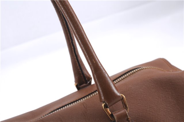 Authentic PRADA Leather Nappa Shoulder Hand Bag Brown 0368E