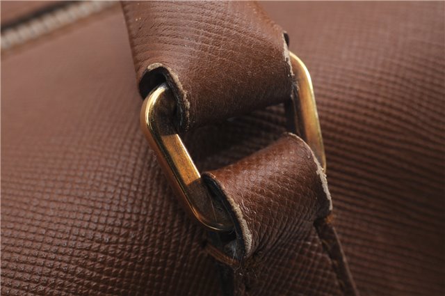 Authentic PRADA Leather Nappa Shoulder Hand Bag Brown 0368E