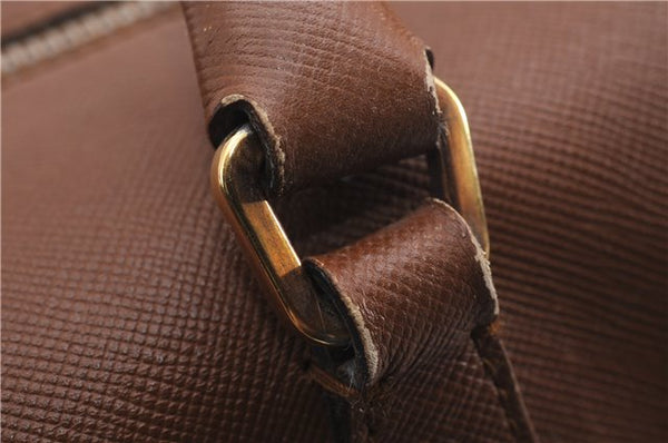 Authentic PRADA Leather Nappa Shoulder Hand Bag Brown 0368E