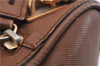 Authentic PRADA Leather Nappa Shoulder Hand Bag Brown 0368E