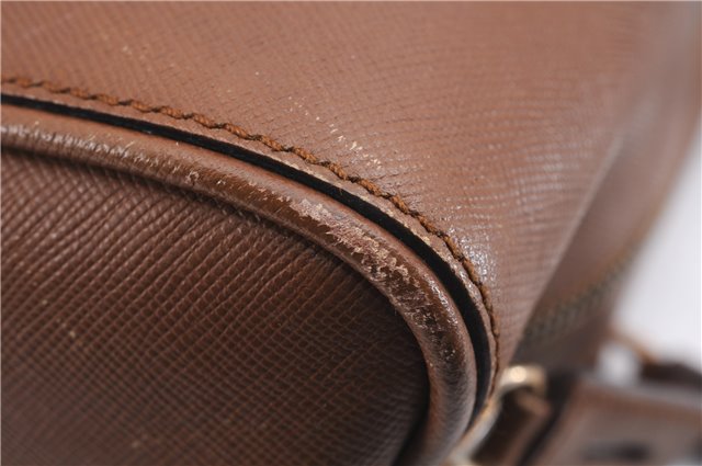 Authentic PRADA Leather Nappa Shoulder Hand Bag Brown 0368E