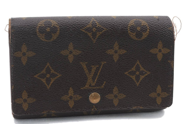 Auth Louis Vuitton Monogram Porte Monnaie Billets Tresor Wallet M61730 LV 0369D