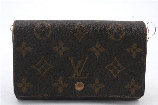 Auth Louis Vuitton Monogram Porte Monnaie Billets Tresor Wallet M61730 LV 0369D