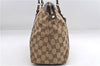 Authentic GUCCI Vintage Shoulder Tote Bag GG Canvas Leather 141470 Brown 0369E