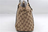 Authentic GUCCI Vintage Shoulder Tote Bag GG Canvas Leather 141470 Brown 0369E