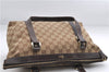 Authentic GUCCI Vintage Shoulder Tote Bag GG Canvas Leather 141470 Brown 0369E