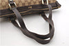 Authentic GUCCI Vintage Shoulder Tote Bag GG Canvas Leather 141470 Brown 0369E