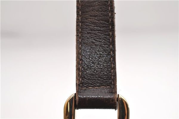 Authentic GUCCI Vintage Shoulder Tote Bag GG Canvas Leather 141470 Brown 0369E