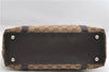 Authentic GUCCI Vintage Shoulder Tote Bag GG Canvas Leather 141470 Brown 0369E