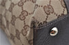 Authentic GUCCI Vintage Shoulder Tote Bag GG Canvas Leather 141470 Brown 0369E