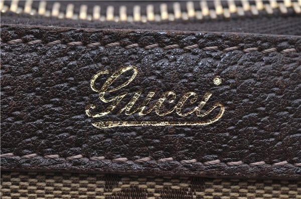 Authentic GUCCI Vintage Shoulder Tote Bag GG Canvas Leather 141470 Brown 0369E
