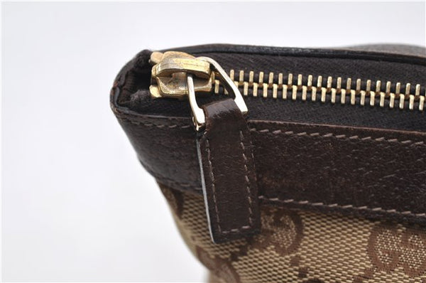 Authentic GUCCI Vintage Shoulder Tote Bag GG Canvas Leather 141470 Brown 0369E