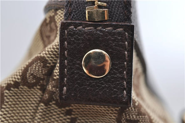 Authentic GUCCI Vintage Shoulder Tote Bag GG Canvas Leather 141470 Brown 0369E