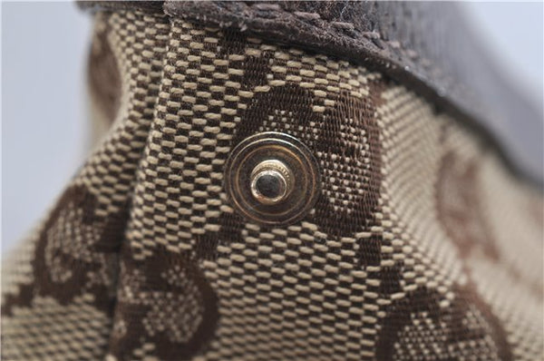 Authentic GUCCI Vintage Shoulder Tote Bag GG Canvas Leather 141470 Brown 0369E