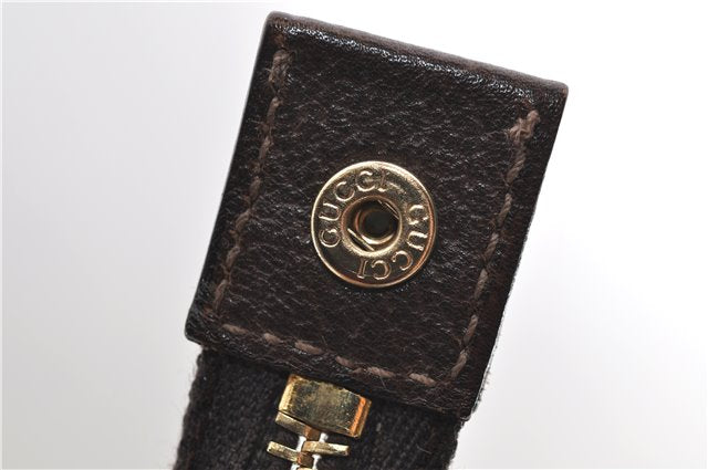 Authentic GUCCI Vintage Shoulder Tote Bag GG Canvas Leather 141470 Brown 0369E