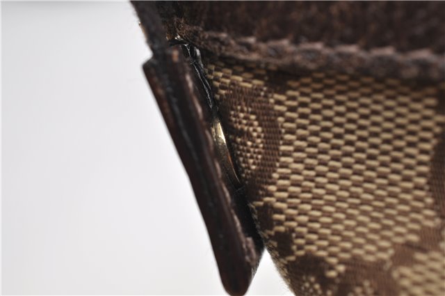 Authentic GUCCI Vintage Shoulder Tote Bag GG Canvas Leather 141470 Brown 0369E