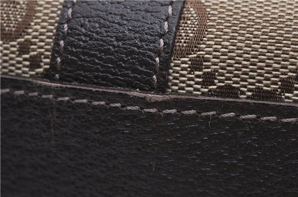Authentic GUCCI Vintage Shoulder Tote Bag GG Canvas Leather 141470 Brown 0369E