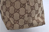 Authentic GUCCI Vintage Shoulder Tote Bag GG Canvas Leather 141470 Brown 0369E