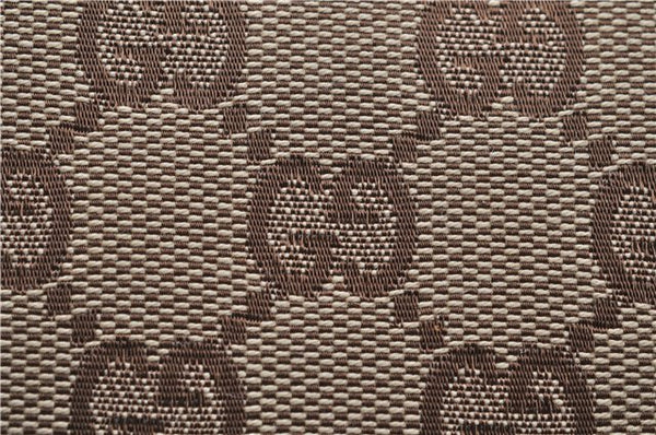 Authentic GUCCI Vintage Shoulder Tote Bag GG Canvas Leather 141470 Brown 0369E