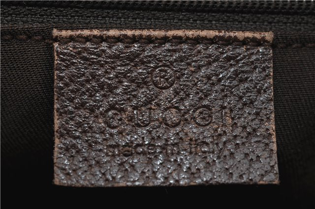 Authentic GUCCI Vintage Shoulder Tote Bag GG Canvas Leather 141470 Brown 0369E