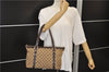 Authentic GUCCI Vintage Shoulder Tote Bag GG Canvas Leather 141470 Brown 0369E