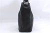 Authentic PRADA Vintage Leather Nylon Shoulder Bag Purse Black 0370E