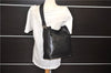 Authentic PRADA Vintage Leather Nylon Shoulder Bag Purse Black 0370E