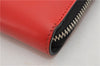 Authentic FENDI Monster Eye Bag Bugs Long Wallet Purse Leather Red 0370F