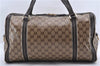 Auth GUCCI Duchessa GG Crystal Hand Boston Bag PVC Leather 181488 Brown 0372D