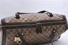 Auth GUCCI Duchessa GG Crystal Hand Boston Bag PVC Leather 181488 Brown 0372D