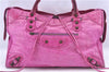 Authentic BALENCIAGA Classic The City 2Way Hand Bag Leather 115748 Pink 0374C