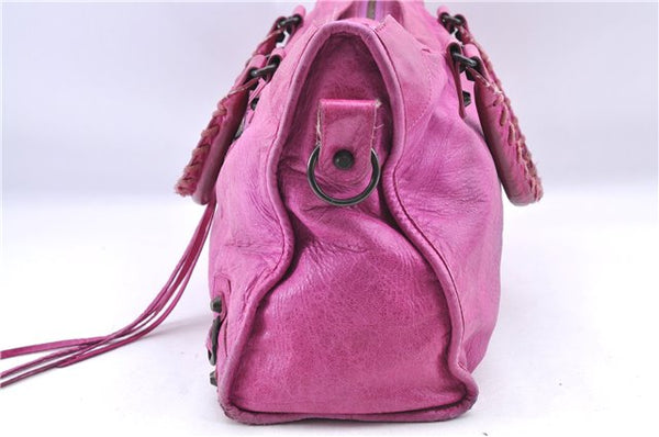 Authentic BALENCIAGA Classic The City 2Way Hand Bag Leather 115748 Pink 0374C