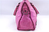 Authentic BALENCIAGA Classic The City 2Way Hand Bag Leather 115748 Pink 0374C