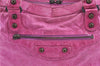 Authentic BALENCIAGA Classic The City 2Way Hand Bag Leather 115748 Pink 0374C