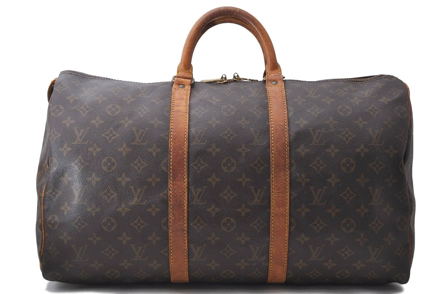 Authentic Louis Vuitton Monogram Keepall 50 Boston Bag M41426 LV 0374D