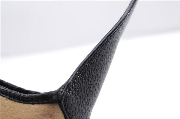 Authentic GUCCI Jackie Shoulder Hand Bag Wool Leather 0013306 Brown Black 0374E