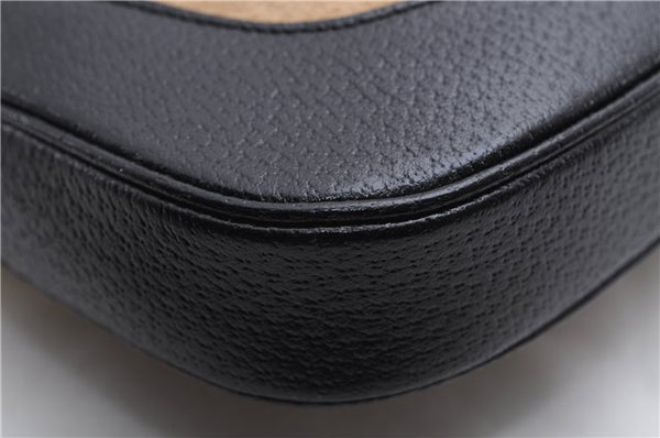 Authentic GUCCI Jackie Shoulder Hand Bag Wool Leather 0013306 Brown Black 0374E