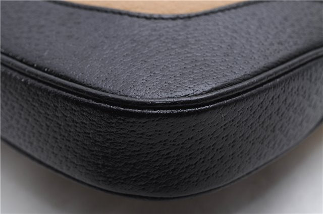 Authentic GUCCI Jackie Shoulder Hand Bag Wool Leather 0013306 Brown Black 0374E