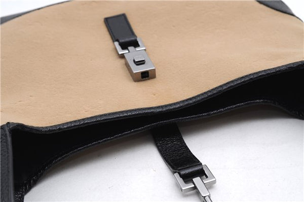 Authentic GUCCI Jackie Shoulder Hand Bag Wool Leather 0013306 Brown Black 0374E