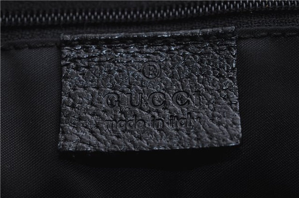 Authentic GUCCI Jackie Shoulder Hand Bag Wool Leather 0013306 Brown Black 0374E