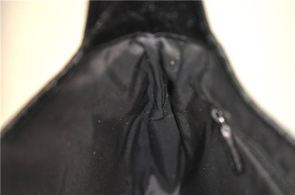 Authentic GUCCI Jackie Shoulder Hand Bag Wool Leather 0013306 Brown Black 0374E