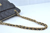 Authentic CHANEL Matelasse Caviar Skin Chain Shoulder Bag Purse Black 0375B