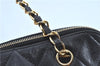 Authentic CHANEL Matelasse Caviar Skin Chain Shoulder Bag Purse Black 0375B