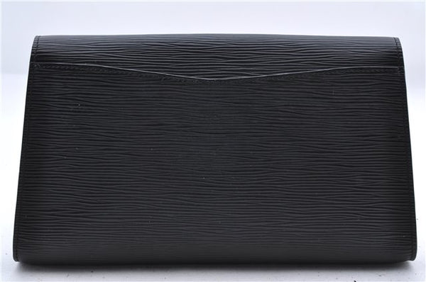 Authentic Louis Vuitton Epi Arts Deco Clutch Bag Black M52632 LV 0375D