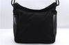 Authentic GUCCI Shoulder Hand Bag Purse Nylon Leather 0013766 Black 0375E