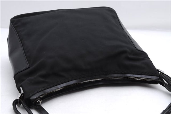 Authentic GUCCI Shoulder Hand Bag Purse Nylon Leather 0013766 Black 0375E