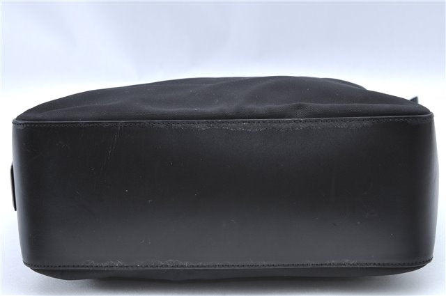 Authentic GUCCI Shoulder Hand Bag Purse Nylon Leather 0013766 Black 0375E